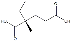 [S,(+)]-2-Isopropyl-2-methylglutaric acid 구조식 이미지