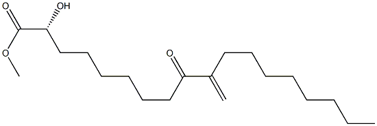 (2R)-2-Hydroxy-10-methylene-9-oxooctadecanoic acid methyl ester 구조식 이미지