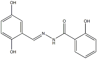 1-(2,5-Dihydroxybenzylidene)-2-(2-hydroxybenzoyl)hydrazine 구조식 이미지