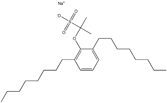 2-(2,6-Dioctylphenoxy)propane-2-sulfonic acid sodium salt 구조식 이미지