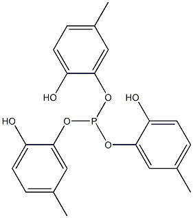 Phosphorous acid tri(2-hydroxy-5-methylphenyl) ester Structure