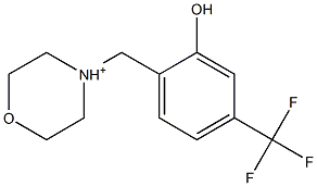 4-[2-Hydroxy-4-(trifluoromethyl)benzyl]morpholine-4-cation Structure