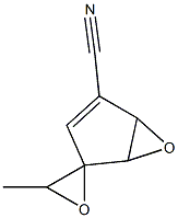 6,7-Epoxy-2-methyl-1-oxaspiro[2.4]hept-4-ene-5-carbonitrile 구조식 이미지