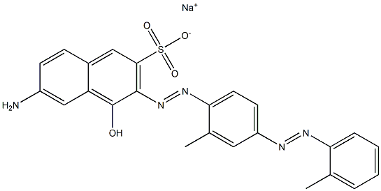 7-Amino-1-hydroxy-2-[4-(2-methylphenylazo)-2-methylphenylazo]-3-naphthalenesulfonic acid sodium salt Structure