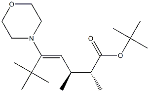 (2R,3S)-5-Morpholino-2,3,6,6-tetramethyl-4-heptenoic acid tert-butyl ester 구조식 이미지