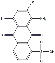 1-Amino-2,4-dibromo-9,10-dihydro-9,10-dioxoanthracene-8-sulfonic acid Structure