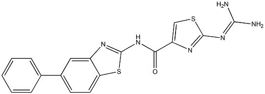 2-(Diaminomethyleneamino)-N-(5-phenyl-2-benzothiazolyl)thiazole-4-carboxamide Structure
