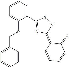 3-(2-Oxo-3,5-cyclohexadien-1-ylidene)-5-[2-(benzyloxy)phenyl]-3H-1,2,4-dithiazole 구조식 이미지