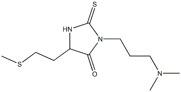 3-[3-(Dimethylamino)propyl]-5-[2-(methylthio)ethyl]-2-thioxoimidazolidin-4-one Structure