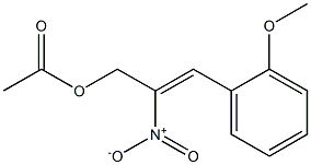 Acetic acid 2-nitro-3-[2-methoxyphenyl]-2-propenyl ester 구조식 이미지