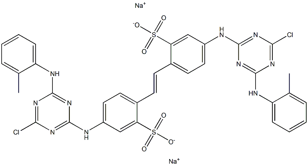 4,4'-Bis[4-chloro-6-(o-methylanilino)-1,3,5-triazin-2-ylamino]-2,2'-stilbenedisulfonic acid disodium salt Structure