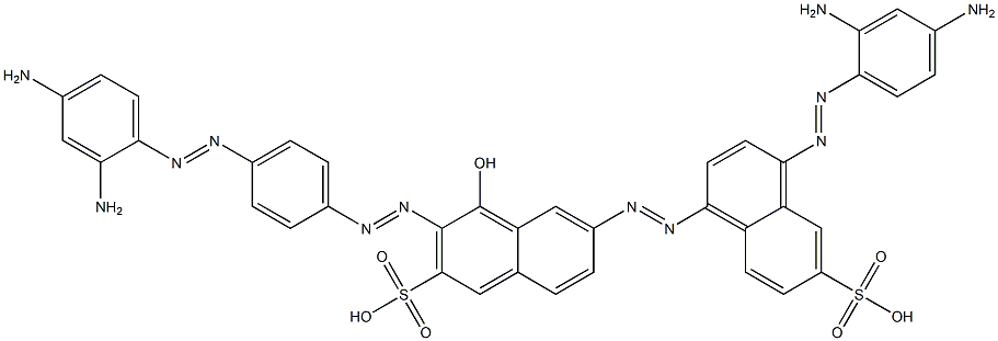 3-[4-(2,4-Diaminophenylazo)phenylazo]-6-[4-(2,4-diaminophenylazo)-6-sulfo-1-naphthalenylazo]-4-hydroxy-2-naphthalenesulfonic acid Structure