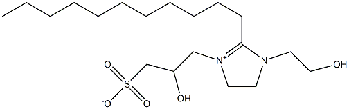 [4,5-Dihydro-1-(2-hydroxyethyl)-3-(2-hydroxy-3-sulfonatopropyl)-2-undecyl-1H-imidazol]-3-ium 구조식 이미지