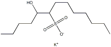 5-Hydroxytridecane-6-sulfonic acid potassium salt 구조식 이미지