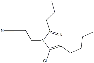 4-Butyl-5-chloro-1-(2-cyanoethyl)-2-propyl-1H-imidazole 구조식 이미지