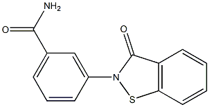 3-[(2,3-Dihydro-3-oxo-1,2-benzisothiazol)-2-yl]benzamide 구조식 이미지