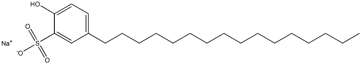 2-Hydroxy-5-hexadecylbenzenesulfonic acid sodium salt Structure