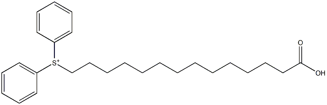 Diphenyl(13-carboxytridecyl)sulfonium 구조식 이미지