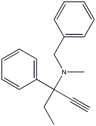 N-Methyl-N-(3-phenyl-1-pentyn-3-yl)benzylamine 구조식 이미지