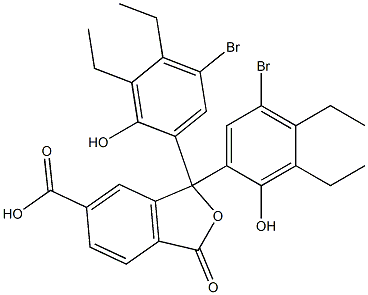 1,1-Bis(5-bromo-3,4-diethyl-2-hydroxyphenyl)-1,3-dihydro-3-oxoisobenzofuran-6-carboxylic acid Structure