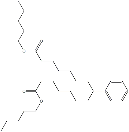 7-Phenyltridecane-1,13-dicarboxylic acid dipentyl ester Structure