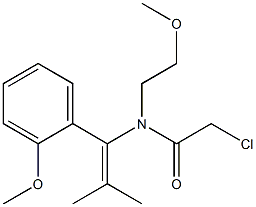 N-[1-(2-Methoxyphenyl)-2-methyl-1-propenyl]-N-[2-methoxyethyl]-2-chloroacetamide 구조식 이미지