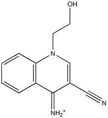 1-(2-Hydroxyethyl)-3-cyano-1,4-dihydroquinolin-4-iminium 구조식 이미지