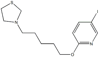 5-Iodo-2-[[5-(3-thiazolidinyl)pentyl]oxy]pyridine Structure