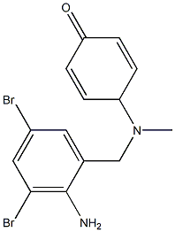 4-[Methyl(2-amino-3,5-dibromobenzyl)amino]-2,5-cyclohexadien-1-one Structure