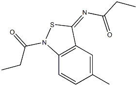 5-Methyl-1-propionyl-3(1H)-propionylimino-2,1-benzisothiazole Structure
