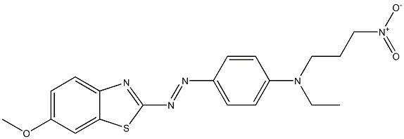 2-[p-[N-Ethyl-N-(3-nitropropyl)amino]phenylazo]-6-methoxybenzothiazole 구조식 이미지