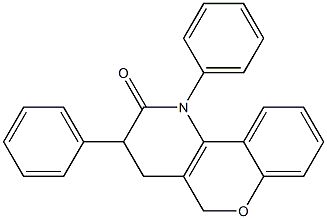 1,3,4,5-Tetrahydro-1,3-diphenyl-2H-[1]benzopyrano[4,3-b]pyridin-2-one 구조식 이미지