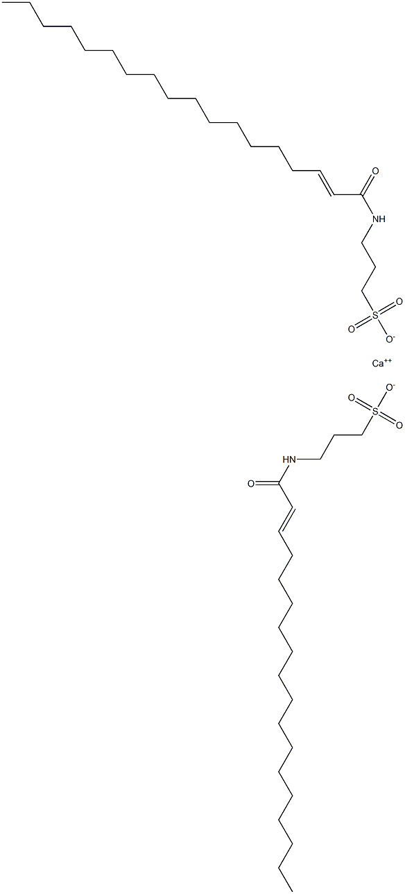 Bis[3-(2-octadecenoylamino)-1-propanesulfonic acid]calcium salt 구조식 이미지