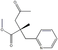 (S)-2-Methyl-2-(2-pyridylmethyl)-4-oxopentanoic acid methyl ester 구조식 이미지