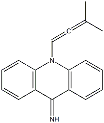 9,10-Dihydro-10-(3-methyl-1,2-butadienyl)acridin-9-imine 구조식 이미지