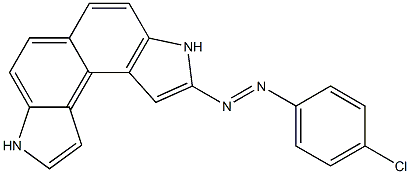 3,8-Dihydro-2-(4-chlorophenylazo)indolo[4,5-e]indole 구조식 이미지