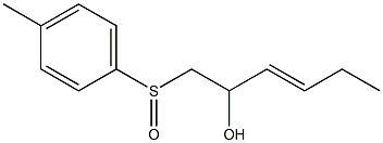 (E)-1-(p-Tolylsulfinyl)-3-hexen-2-ol 구조식 이미지