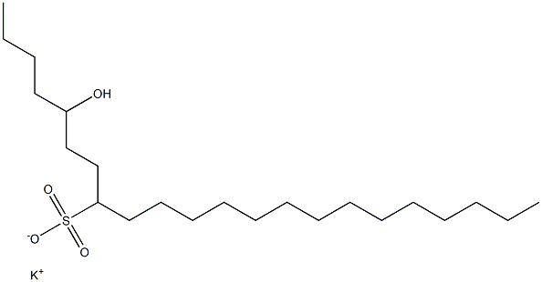5-Hydroxydocosane-8-sulfonic acid potassium salt 구조식 이미지
