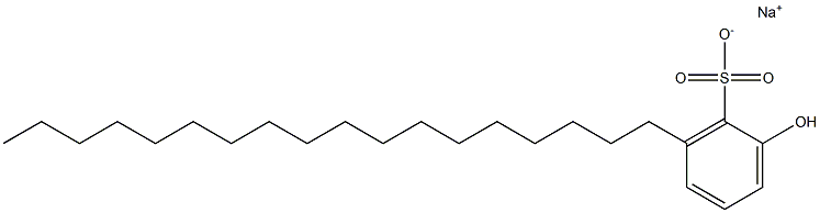 2-Hydroxy-6-octadecylbenzenesulfonic acid sodium salt 구조식 이미지