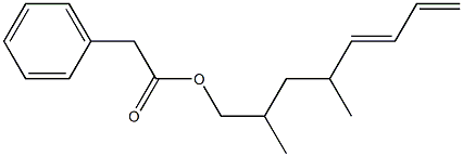 Phenylacetic acid 2,4-dimethyl-5,7-octadienyl ester Structure