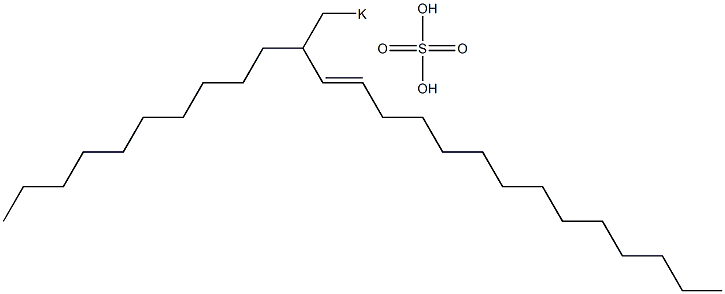 Sulfuric acid 2-decyl-3-hexadecenyl=potassium ester salt Structure