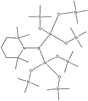 1-[Bis[tris(trimethylsilyloxy)silyl]boryl]-2,2,6,6-tetramethylpiperidine 구조식 이미지