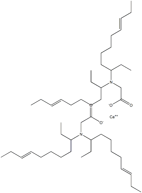 Bis[N,N-di(8-undecen-3-yl)glycine]calcium salt Structure