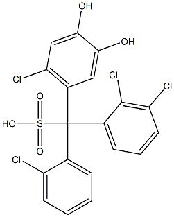 (2-Chlorophenyl)(2,3-dichlorophenyl)(6-chloro-3,4-dihydroxyphenyl)methanesulfonic acid Structure