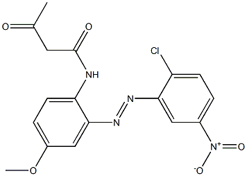 2-Acetyl-2'-(2-chloro-5-nitrophenylazo)-4'-methoxyacetanilide Structure