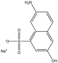 7-Amino-3-hydroxy-1-naphthalenesulfonic acid sodium salt 구조식 이미지