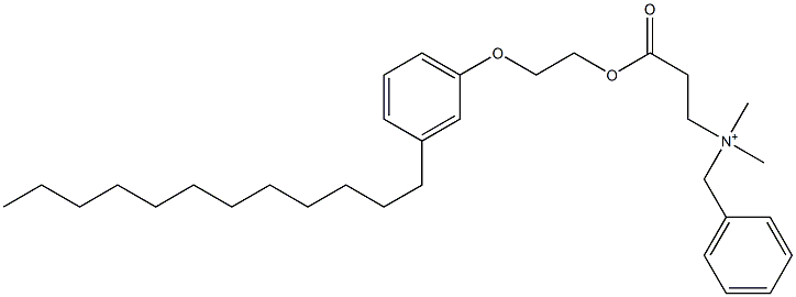 N,N-Dimethyl-N-benzyl-N-[2-[[2-(3-dodecylphenyloxy)ethyl]oxycarbonyl]ethyl]aminium Structure