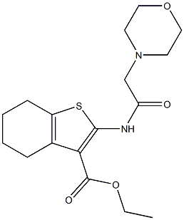 2-[(Morpholinoacetyl)amino]-4,5,6,7-tetrahydrobenzo[b]thiophene-3-carboxylic acid ethyl ester Structure