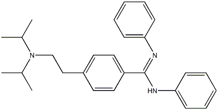 4-[2-(Diisopropylamino)ethyl]-N,N'-diphenylbenzamidine Structure