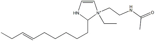 1-[2-(Acetylamino)ethyl]-1-ethyl-2-(6-nonenyl)-4-imidazoline-1-ium 구조식 이미지